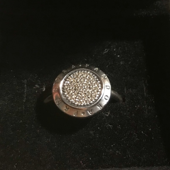 Authentic Pandora signature ring sz 7, Pendant, & earrings - Picture 3 of 7